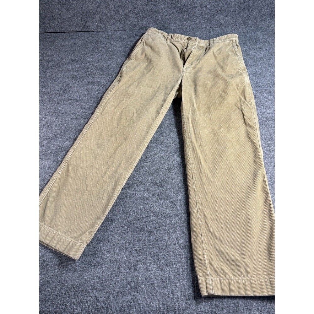 L.L. Bean Men’s 34x30 Beige Corduroy Pants Comfort Waist Straight Leg Vintage